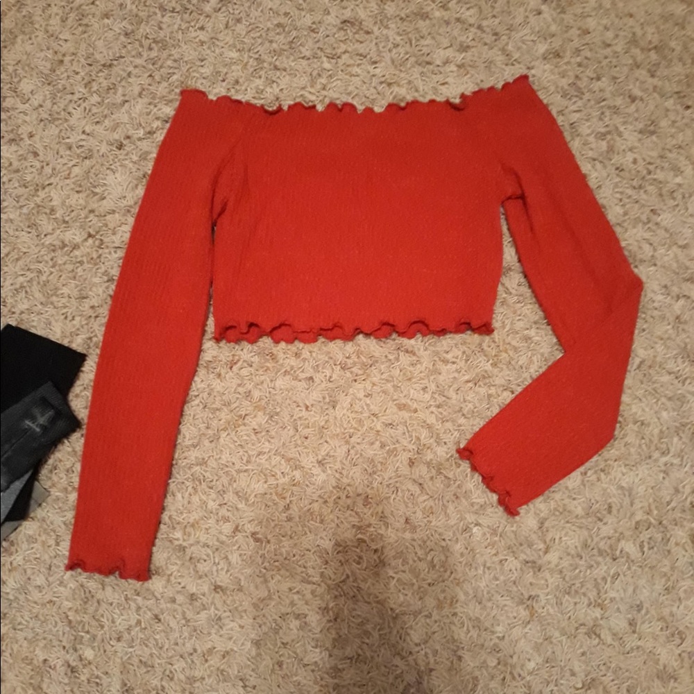Brand new off shoulder long sleeve shirt